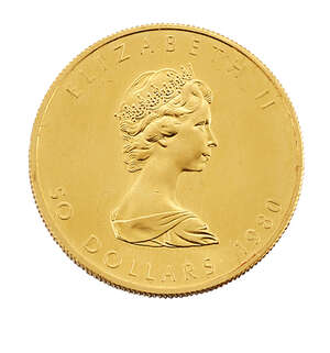 
	
		A Canadian gold 50 Dollars, 1980

	

