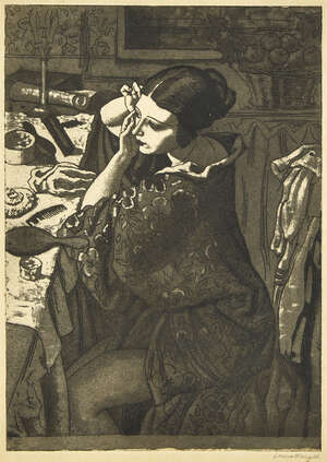
	
		Dame Laura Knight DBE RA RWS, 
		British 1877-1970- 
		 
		Powder and Paint, 1925;...