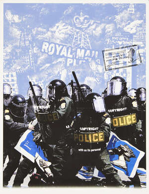 
	
		James Cauty, 
		British b.1956; 
		 
		Copyright Theft, 2006; 
		 
		giclee print in colours...