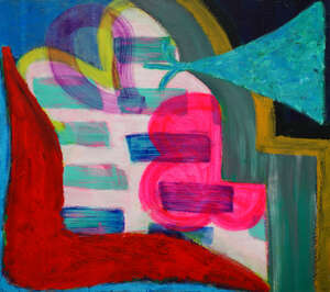 
	
		John Edwards, British 1938-2009- "Colony Market"; acrylic on canvas, signed, inscribed...