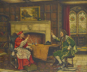 
	
		Alfred Lyndon Grace, 
		 
		British 18671949- 
		 
		Cardinals toast; 
		 
		oil on...