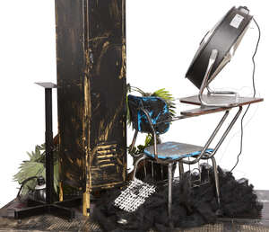 
	
		Ryan Trecartin, 
		American b.1981- 
		Jamie's Band, 2007; 
		mixed media including metal...