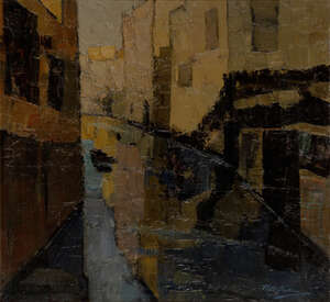 
	
		Rita Smith, 
		20th/21st century - 
		 
		Venetian Canal; 
		 
		oil on board,...