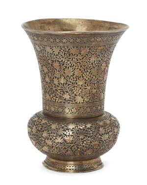 
	
		A silver gilt beaker, Kashmir, North India, late 19th century, on a short foot with...