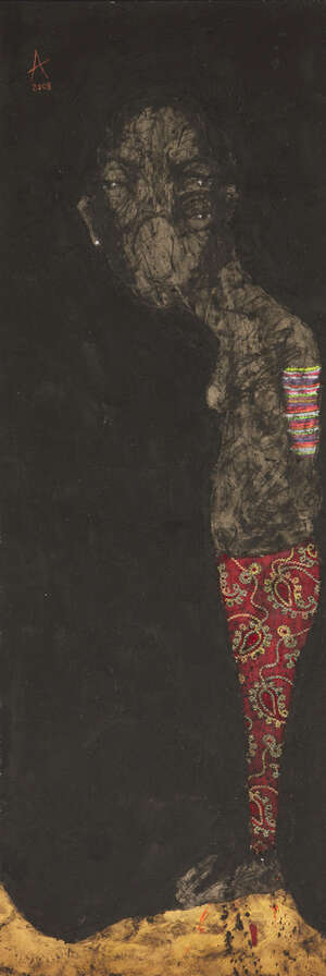 
	
		Sabhan Adam (Syrian, b. 1972), untitled, 2007, mixed media on canvas, signed and dated to...