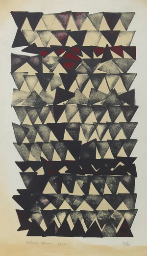 Robert Adams,&nbsp;British 1917-1984,&nbsp;Screen I, 1962;&nbsp;lithograph in colours on wove,&nbsp;signed, dated and...