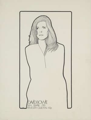 
	
		Jim Corridan, 
		British 20th Century- 
		 
		David Bowie, 1972; 
		offset lithographic...