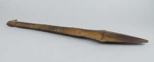 
	
		A Malaita ironwood club, Solomon Islands, late 19th/early 20th century, with rhomboid...