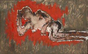 
	
		Josef Herman OBE RA, 
		Polish/British 1911-2000- 
		 
		Reclining nude, 1987;
		 
		oil...