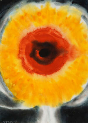 
	
		Michael Cullimore, British b.1936- Red and yellow poppies; watercolours, two, both signed...