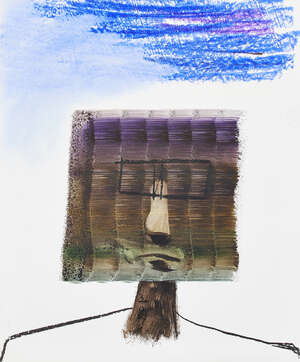 
	
		Sir Sidney Nolan OM AC RA,
		Australian/ British 1917-1992-
		Ned Kelly, 1952;
		mixed...