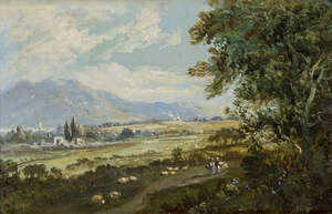 
	
		Circle of Thomas Miles Richardson Snr., 
		British 1784-1848- 
		 
		The Lake...