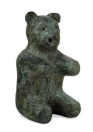 
	
		Laura Ford, 
		British b.1961 - 
		 
		Smoking Bear, 1987; 
		 
		bronze, H38 x W18.5 x...