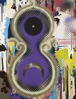 
	
		Takashi Murakami, 
		Japanese b.1962- 
		 
		Genome No.10 7x2 122, 2009; 
		 
		offset...