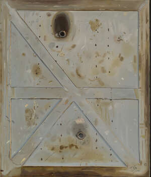 
	
		Josephine Halvorson, 
		American b.1981- 
		Kiln, 2012; 
		oil on linen, 122 x 102 cm...