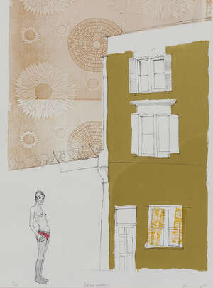 
	
		Natasha Law,
		British b. 1970-
		 
		Bed Me Mister 2, 2008;
		 
		lithograph in colours...
