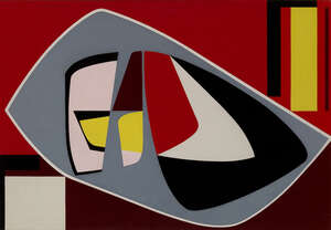 
	
		Attributed to André Bloc, 
		French 1896-1966 - 
		 
		Abstract, c.1955-1960; 
		 
		oil...