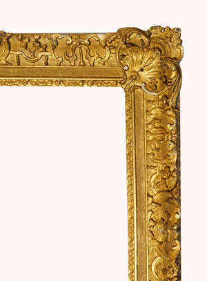 
	
		A French Carved and Gilded Louis XIV Transition Style Frame, early/mid 19th century, with...