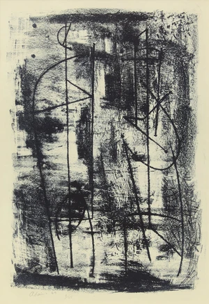 Robert Adams,&nbsp;British 1917-1984,&nbsp;Two Figures, 1949;&nbsp;lithograph on wove,&nbsp;signed dated and numbered...