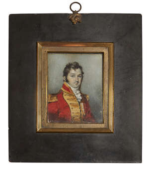 
	
		British School, 
		early-mid 19th century- 
		 
		Portrait miniature of a British...