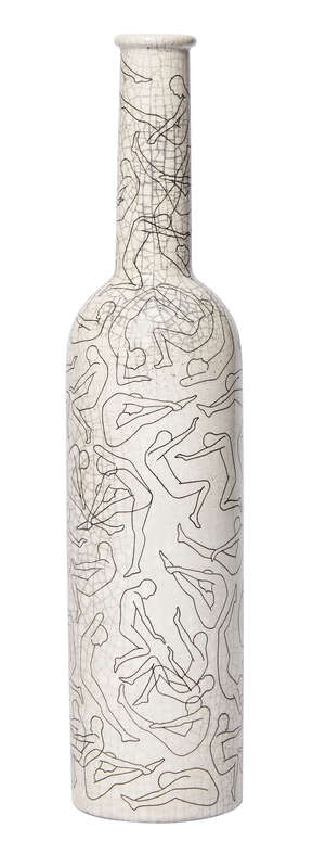 
	
		Glenys Barton,
		British b. 1944-
		
		Spirit Bottle, 2001;
		 
		glazed stoneware,...