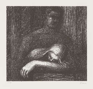 
	
		Henry Moore OM CH FBA,
		British 1898-1986-
		 
		Lullaby Sleeping Head [Cramer 250],...