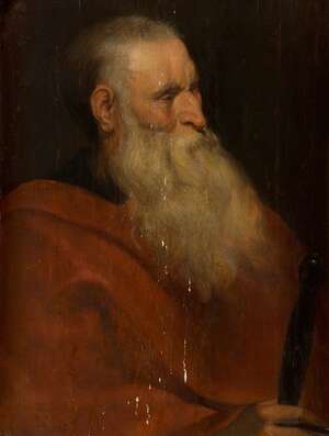 
	
		Follower Of Sir Peter Paul Rubens, 
		 
		Flemish 1577-1640- 
		 
		Portrait of Saint...