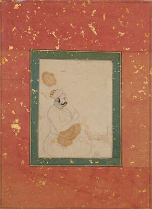 
	
		Hari Singh Rathor of the Jogidasa clan, Kishangarh, India, 1720-40, brush drawing...
