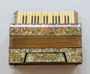 
	
		A Mazzini accordion, together with a Estrella Jubliee accordion and another accordion,...