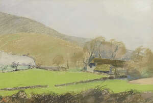 
	
		Angelica Garnett,
		British 1918-2012-
		 
		Charleston Farm;
		 
		pastel on paper,...