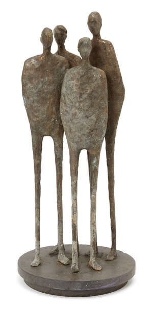 
	
		Rowan Gillespie, 
		Irish b.1953- 
		 
		Untitled, group of standing figures;...