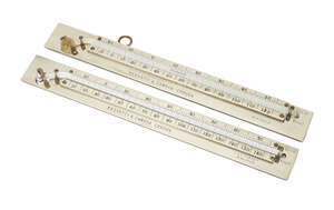 
	
		A Victorian cased set of twin brass maximum/minimum thermometers, by Negretti & Zambra,...