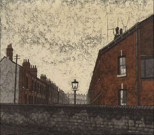 
	
		Stuart Walton, 
		British b.1933 - 
		 
		Gasholder Street, Hunslet, Leeds, 1970;...