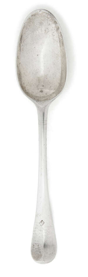 
	
		A George I silver spoon by Paul de Lamerie, London, c.1720, with Hanoverian stem, the...