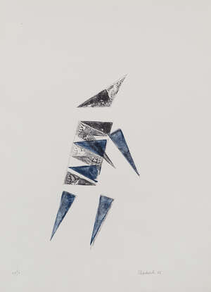 
	
		Lynn Chadwick CBE RA,
		British 1914-2003-
		 
		Figure III, 1966;
		 
		lithograph in...