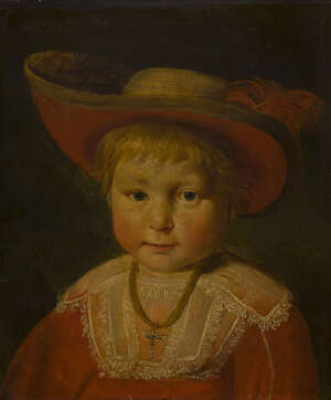 
	
		After Pieter Soutman, 
		 
		Dutch 1580-1657- 
		 
		Portrait of a child with a red...