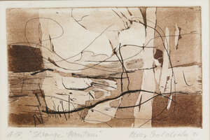 
	
		Alison Coaldrake, 
		British b.1957- 
		Stange Mowtown, 1981; 
		etching, aquatint,...