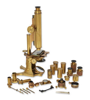 
	
		A Smith Beck and Beck brass compound microscope, late 19th century, signed to the barrel,...