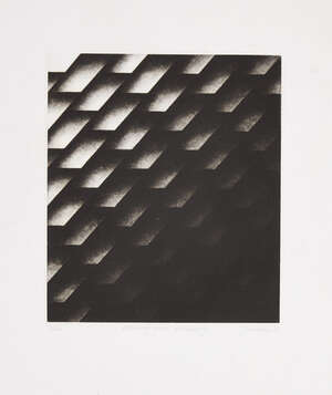 
	
		Bill Jacklin RA,
		British b.1943-
		 
		Rocking and Rubbing, 1973;
		 
		mezzotint on...