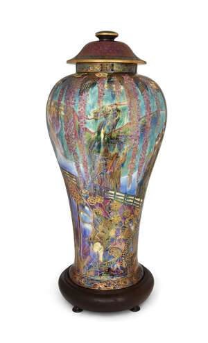 
	
		Daisy Makeig-Jones (1881-1945) for Wedgwood, 
		 
		Large 'Temple on a Rock'/'Dragon...