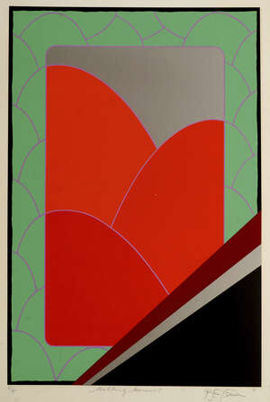 
	
		Anthony Benjamin,
		British 1931-2002-
		 
		Melting Moments, 1973; 
		 
		screenprint...
