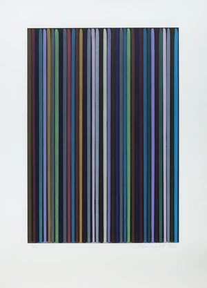 Ian Davenport,&nbsp;British b.1966-&nbsp;Etched Lines 2, 2006;&nbsp;etching in colours on wove,&nbsp;signed, dated and...