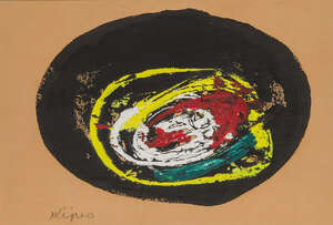 Ladislas Kijno, 
French 19212012- 
 
Sans titre; 
 
mixed media on paper, signed lower right,...
