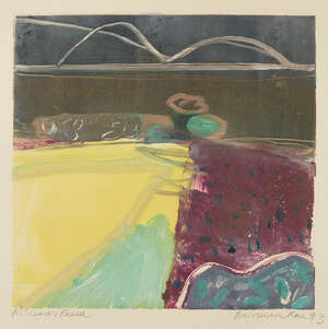 
	
		Barbara Rae CBE RA, 
		Scottish b.1943-
		 
		McLeod's Field, 1993;
		 
		etching with...