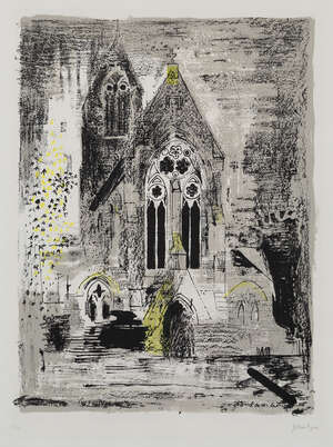 
	
		John Piper CH,
		British 1903-1992-
		 
		St Matthias, Stoke Newington, London by...