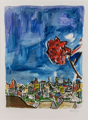 
	
		Bob Dylan, 
		American b.1941- 
		 
		Rose on a Hillside, 2009; 
		giclée print in...