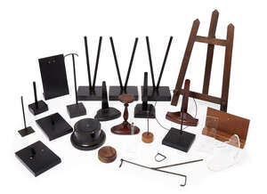 
	
		A group of twenty three exhibition display stands, 20th/21st century, of various shapes...
