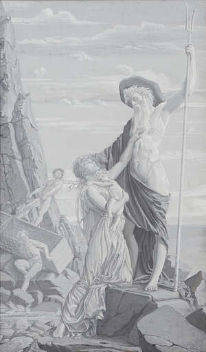 
	
		European School, 
		mid/late 19th century- 
		 
		Neptune and a woman with child on a...