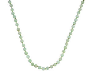 
	
		A jadeite jade necklace, designed as a single row of jade beads, 52.0cm long
		Please...