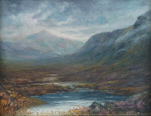 
	
		Attributed to James Faed Jnr RSA, Scottish 1856-1920- The Dungeons of Bachan; oil on...